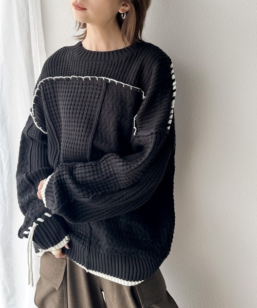 「classicalelf」 長袖ニット LARGE モカ レディース_画像4