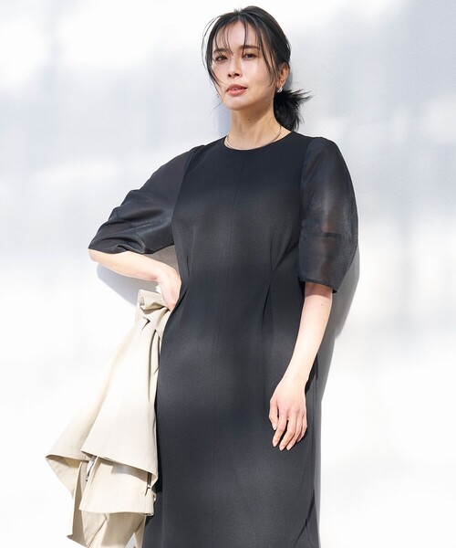 「UNFILO」 トレンチコート LARGE ブラック レディース_画像4