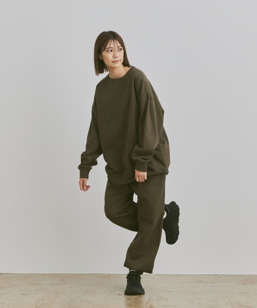 「flaner」 スウェットパンツ MEDIUM グレー レディース_画像3