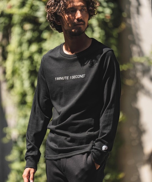 「1minute 1second」 長袖Tシャツ X-LARGE ブラック メンズ_画像9