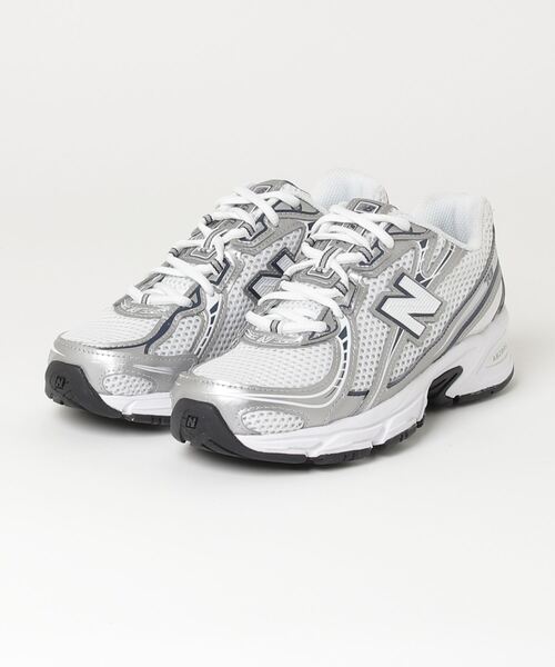 「New Balance」 ローカットスニーカー 28.0cm ホワイト×ネイビー レディース_画像4