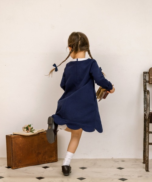 「panpantutu」 「KIDS」長袖ワンピース 100cm ラベンダー キッズ_画像2