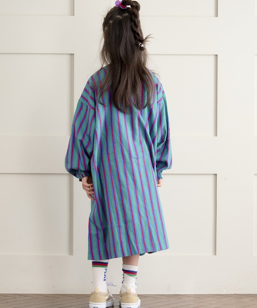 「HOGAN RANCH WEAR」 「MARKEY’SHOGAN」「KIDS」長袖ワンピース 90 レッド キッズ_画像2