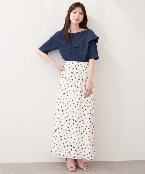 natural couture ロング スカート フルーツ柄スカート : ZOZOTOWN