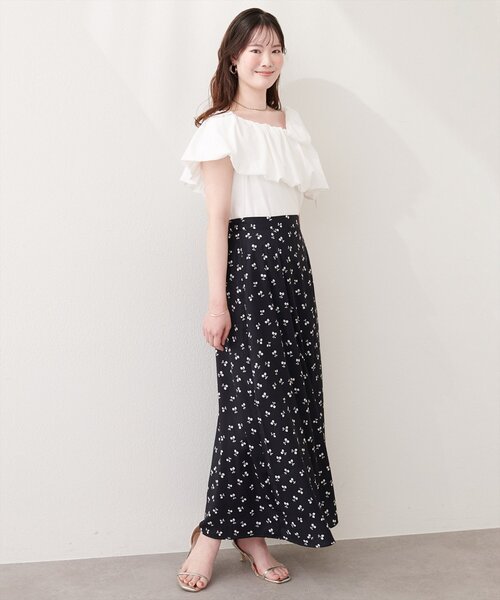 natural couture ロング スカート フルーツ柄スカート : ZOZOTOWN