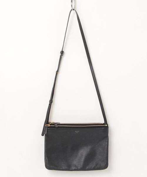 CELINE ショルダーバッグ トリオ ラージ ブラック CELINE（セリーヌ） トリオ ラージ ショルダーバッグ - ブラック