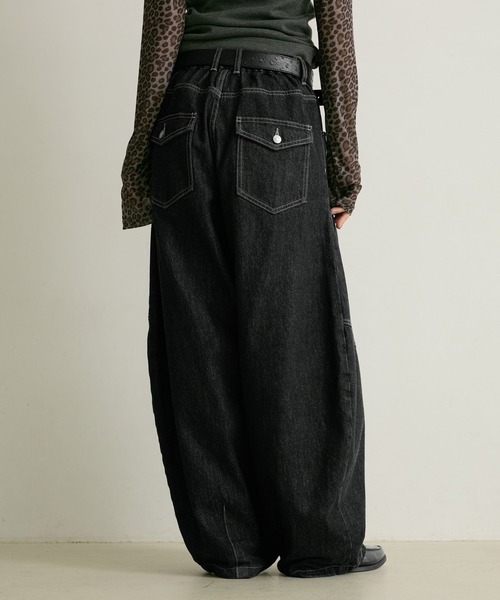 PBLIM ワイドパンツ ジーンズ デニム デニムパンツ 「UNISEX」フラップ 