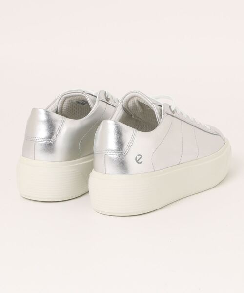 「ECCO」 ローカットスニーカー 38 シルバー レディース_画像2