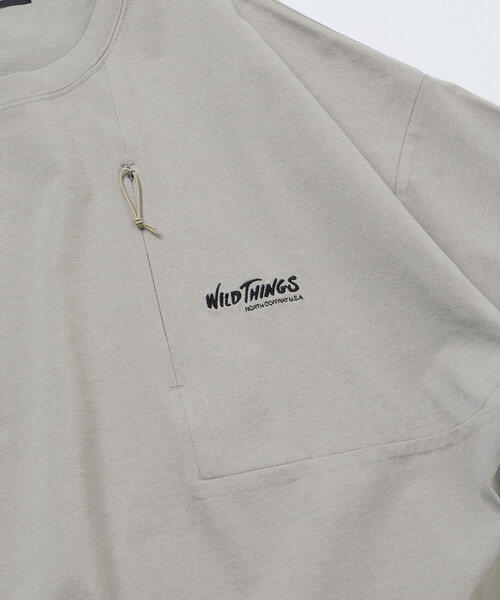 「WILD THINGS」 半袖Tシャツ MEDIUM スミクロ メンズ_画像4