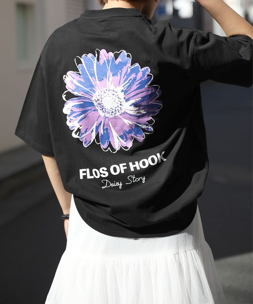tシャツ HOOK -original- ポップマーガレットバックプリントTEE (SS