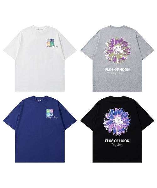 tシャツ HOOK -original- ポップマーガレットバックプリントTEE (SS