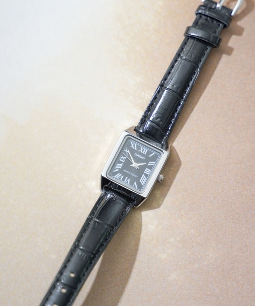 チープカシオ 腕時計 CASIO（カシオ)クラシック スクエア　レザー レディース メンズの画像