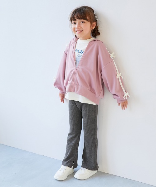 devirock（デビロック） パンツ すらっと脚長 リブフレアパンツ キッズ