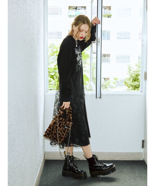 ジュエティ　ワンピース jouetie（ジュエティ） ワンピース レースドッキングロンTワンピース