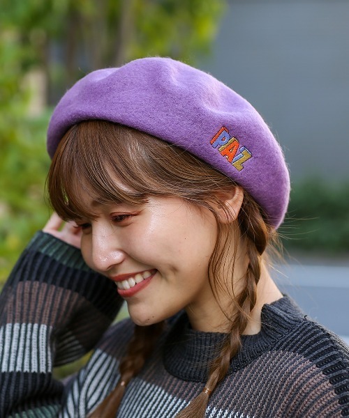 チチカカ（TITICACA） 帽子 ベレー帽 ボックスレター刺繍ベレー帽