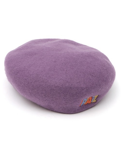 パープル刺繍ベレー帽 TANAKADAISUKE チチカカ（TITICACA） 帽子 ベレー帽 ボックスレター刺繍ベレー帽