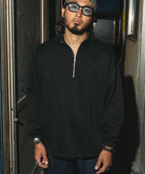 BIG MIKE（ビッグマイク） トレーナー スウェット スタンド ハーフ