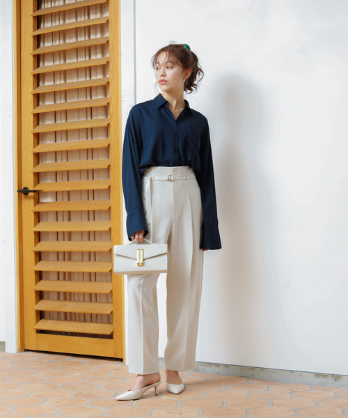 Rouge vif ブラウス シャツ レーヨンとろみシャツ レディース