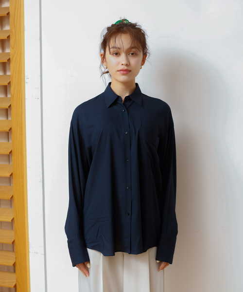 ブラウス シャツ レーヨンとろみシャツ レディース Rouge vif ブラウス シャツ レーヨンとろみシャツ レディース