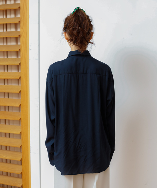 Rouge vif ブラウス シャツ レーヨンとろみシャツ レディース