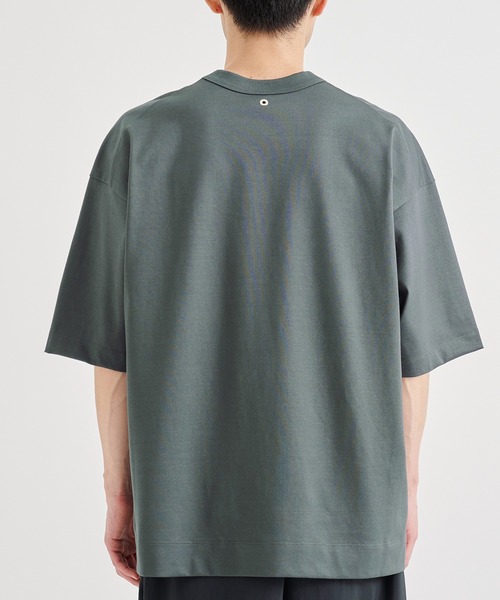 極美品　CINOHコットンリネンTシャツバイカラー　ビッグTシャツ CINOH/チノ】別注 REFINA BIG T-SHIRT/別注リフィナビッグT