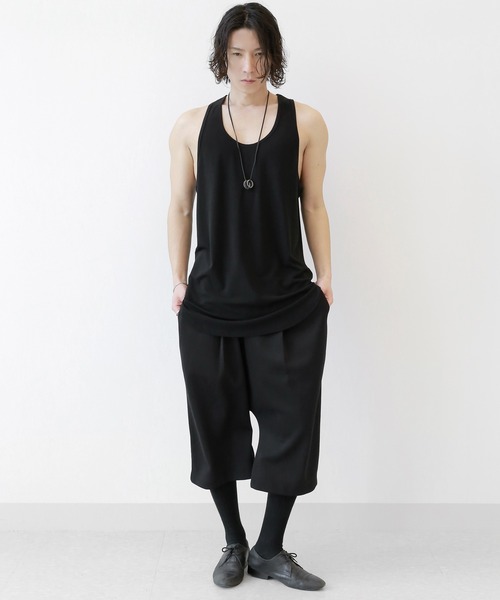 minsobi タンクトップ レイヤードロングタンクトップ メンズ