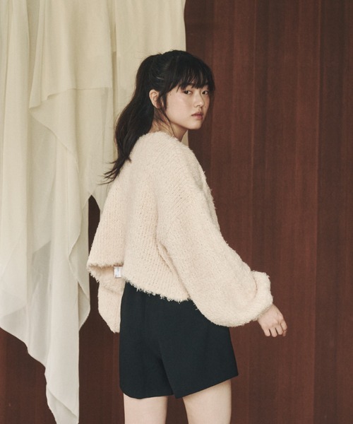 moi tytto カーディガン ボリュームプードルカーディガン レディース  