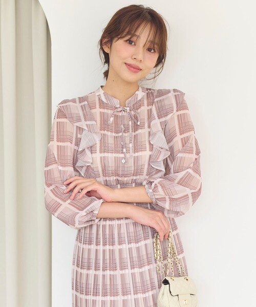 Feroux（フェルゥ） ワンピース 「洗える」プリーツ ワンピース 