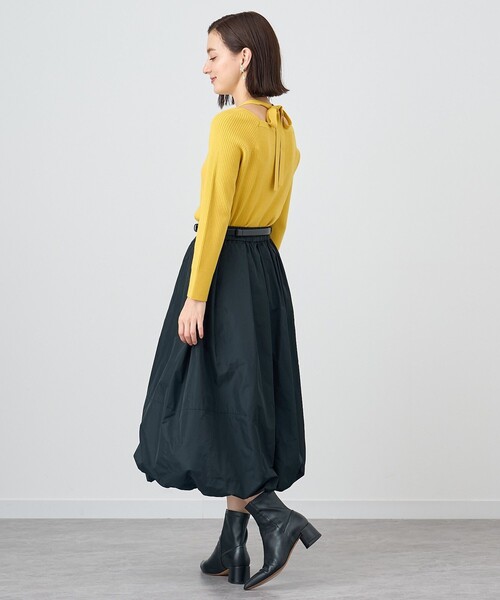 ANAYI アナイ　タフタスカート　新品　未使用　春夏オススメ　ブラック ANAYI（アナイ） スカート タフタ切替えティアード スカート