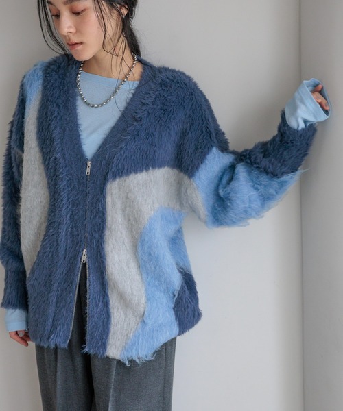 LOWRYS FARM（ローリーズファーム） カーディガン シャギーZIP
