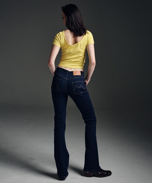 ★MARDI MERCREDI★DENIM BOOTS CUT MID RISE PANTS★大人気★ DENIM BOOTS CUT MID RISE PANTS_BLACK - MARDI MERCREDI