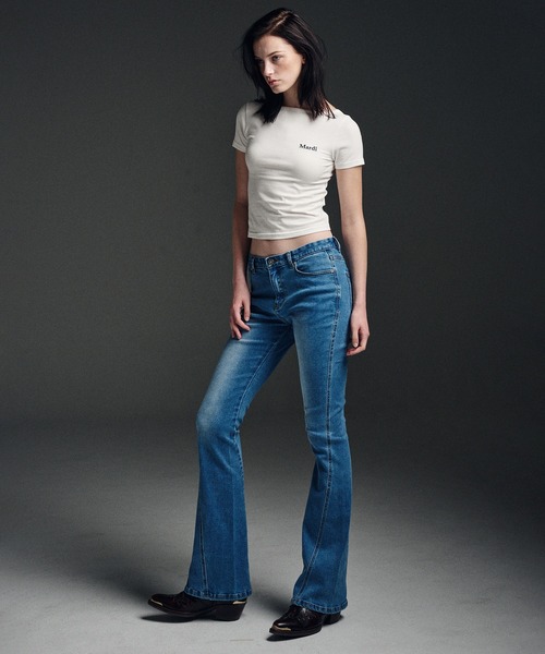 ★MARDI MERCREDI★DENIM BOOTS CUT MID RISE PANTS★大人気★ Mardi Mercredi ジーンズ デニム デニムパンツ DENIM BOOTS CUT