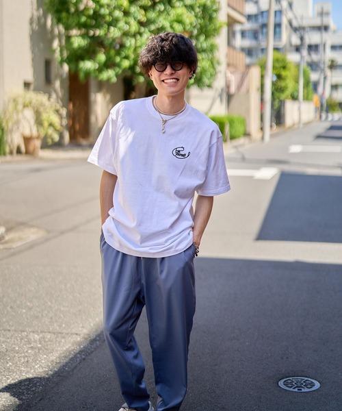 アジャスタブルパンツ L JaVaジャバコラボ》裾ドロストロゴ刺繍ミックス調フリースパンツ