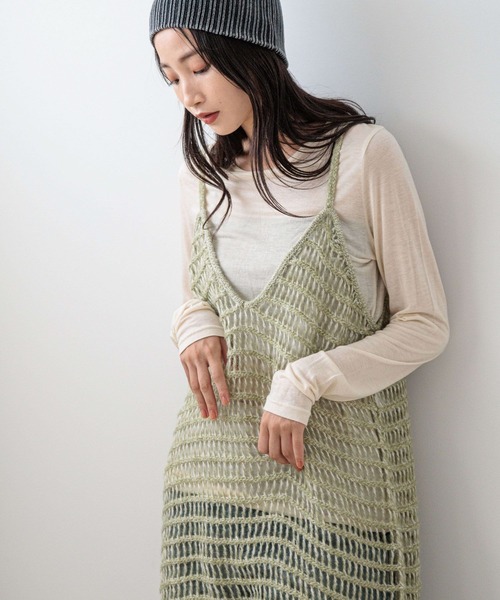 LOWRYS FARM ワンピース ニットキャミワンピース 150225