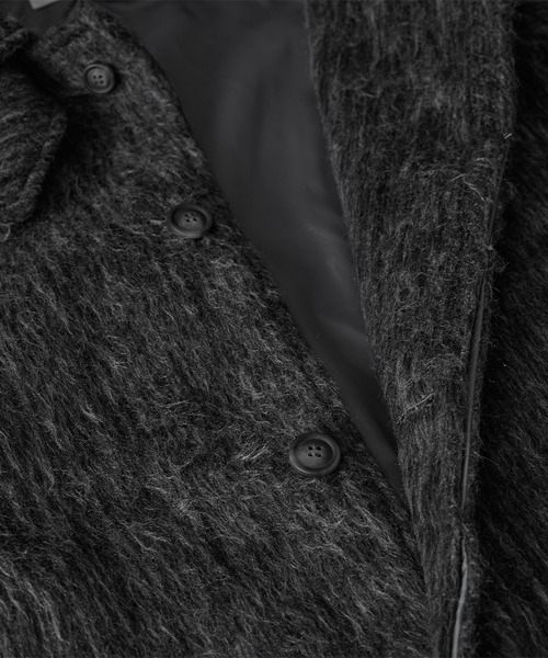 shaggy soutien collar coat シャギーステンカラーコート RUUBON】shaggy soutien collar coat / シャギーステンカラー