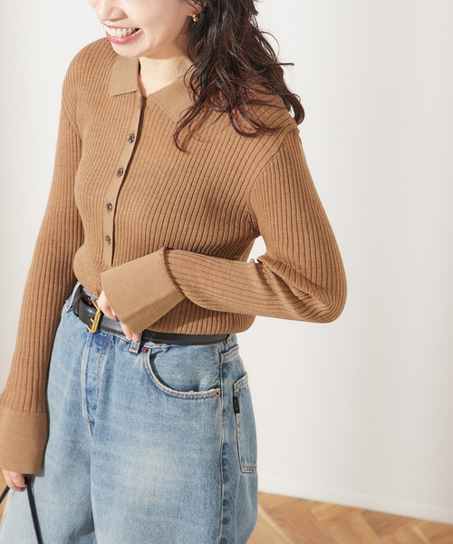 【2024AW】L'ESSAGE エリツキニット プルオーバー リブニット journal standard L'essage（ジャーナルスタンダード レサージュ