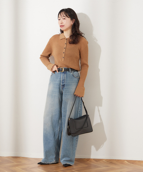 【2024AW】L'ESSAGE エリツキニット プルオーバー リブニット journal standard L'essage（ジャーナルスタンダード レサージュ