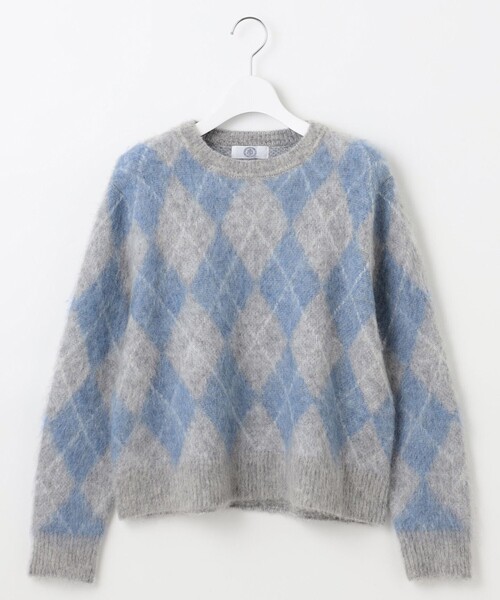J.PRESS ニット セーター 「WEB限定」FLUFFY ARGYLE レディース