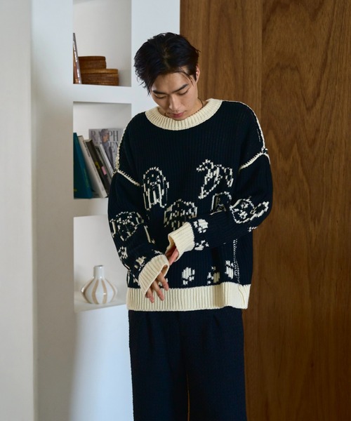 【素敵なデザイン❗️】COMME des GARÇONS 手裏剣柄 セーター 素敵なデザイン❗️】COMME des GARÇONS 手裏剣柄 セーター