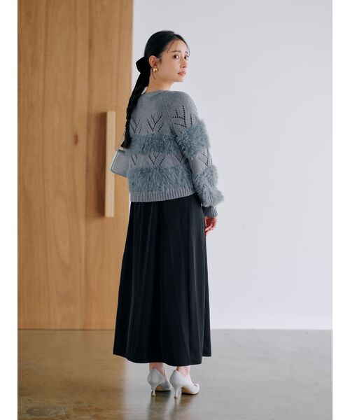 ワンピース チュールトップスキャミワンピースセット「低身長・小柄女性」の画像