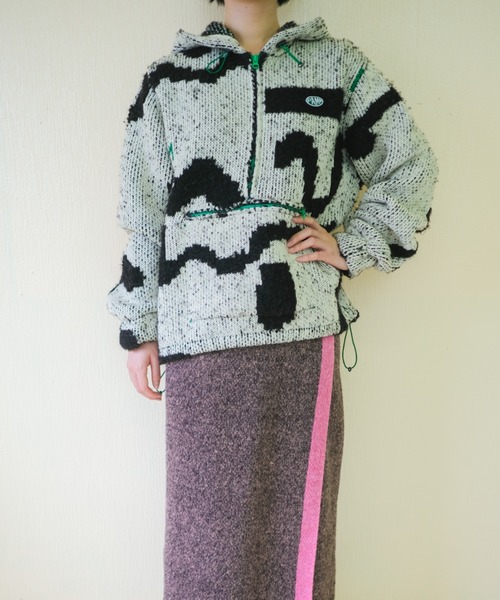 PAMM（パム） ニット セーター thanks sea knit anorak parka