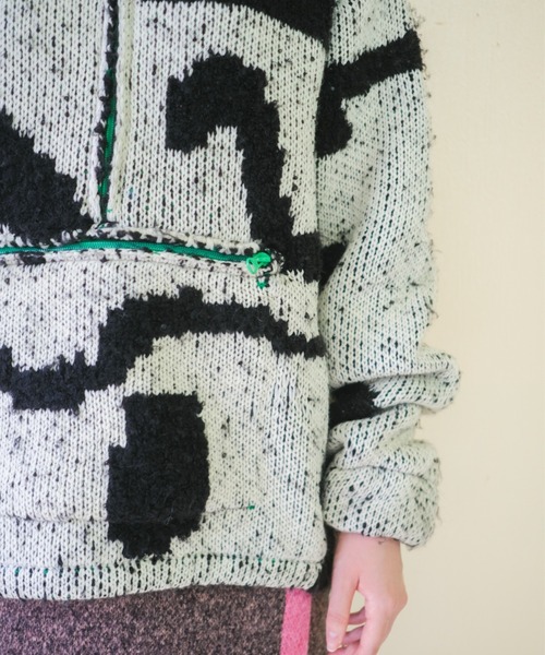 PAMM（パム） ニット セーター thanks sea knit anorak parka
