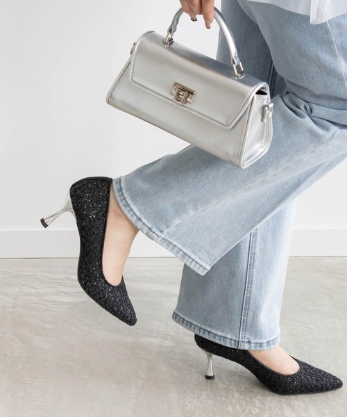 RANDA パンプス グリッターチュールパンプス : ZOZOTOWN Yahoo