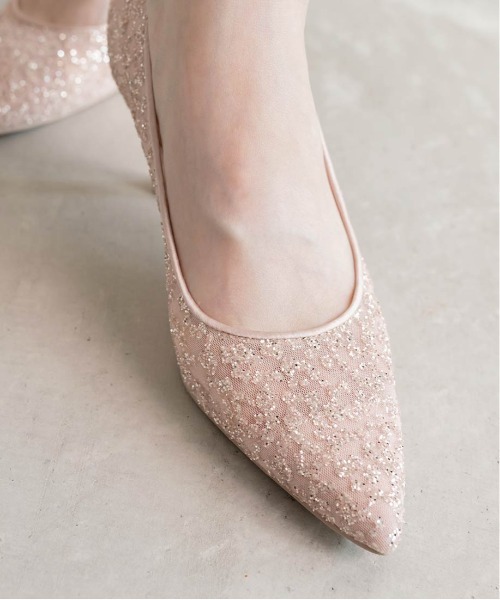 RANDA（ランダ） パンプス グリッターチュールパンプス : ZOZOTOWN
