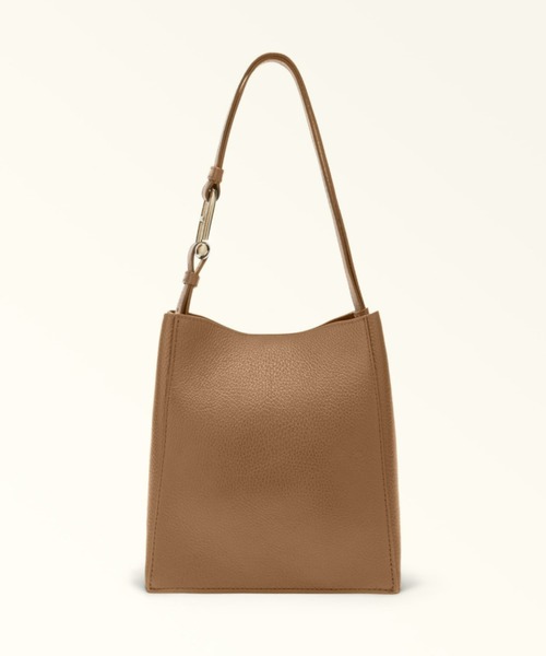 美品 フルラ ヌヴォラ バケットバッグ トートバッグ ベージュ レザー FURLA（フルラ） トートバッグ フルラヌヴォラ ミニバケットバッグ