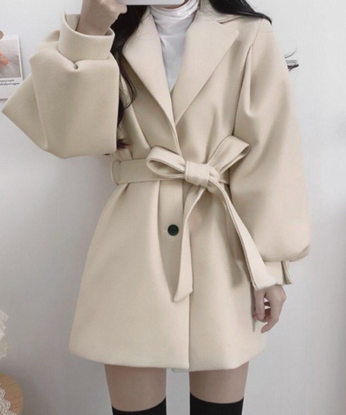 コート チェスターコート Nia(ニア)/ウエストリボン レディース