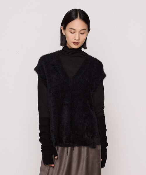 Gabardine K.T ニット セーター マイクロナイロン フェザー Gabardine K.T ニット セーター マイクロナイロン フェザー