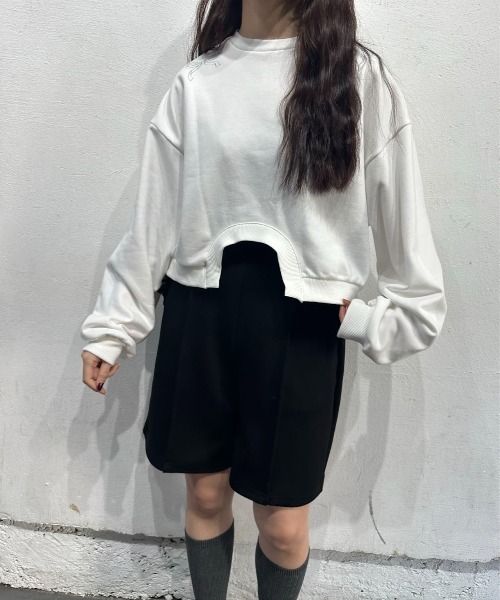 トレーナー スウェット ARCH CUT RIBBON SWEAT/アーチカットリボンスウェット レディース