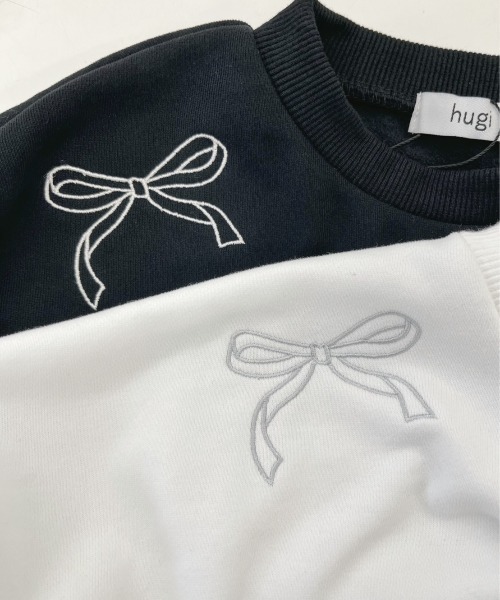 トレーナー スウェット ARCH CUT RIBBON SWEAT/アーチカットリボンスウェット レディース ARCH CUT RIBBON SWEAT/アーチカットリボンスウェット