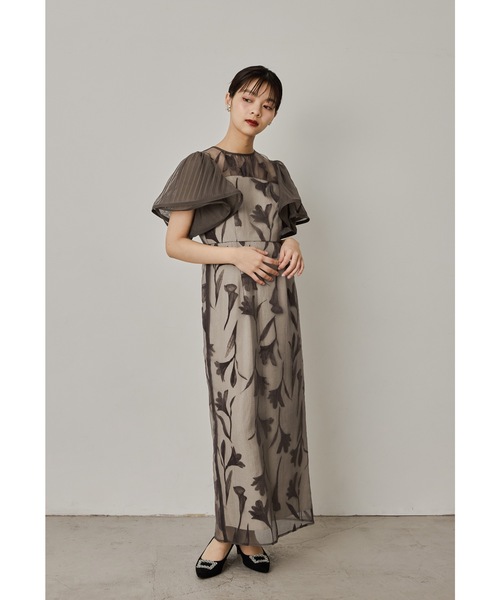 ういこ niana、リルアー サーキュラースリーブフラワードレス niana ドレス サーキュラースリーブフラワードレス 花柄 結婚式